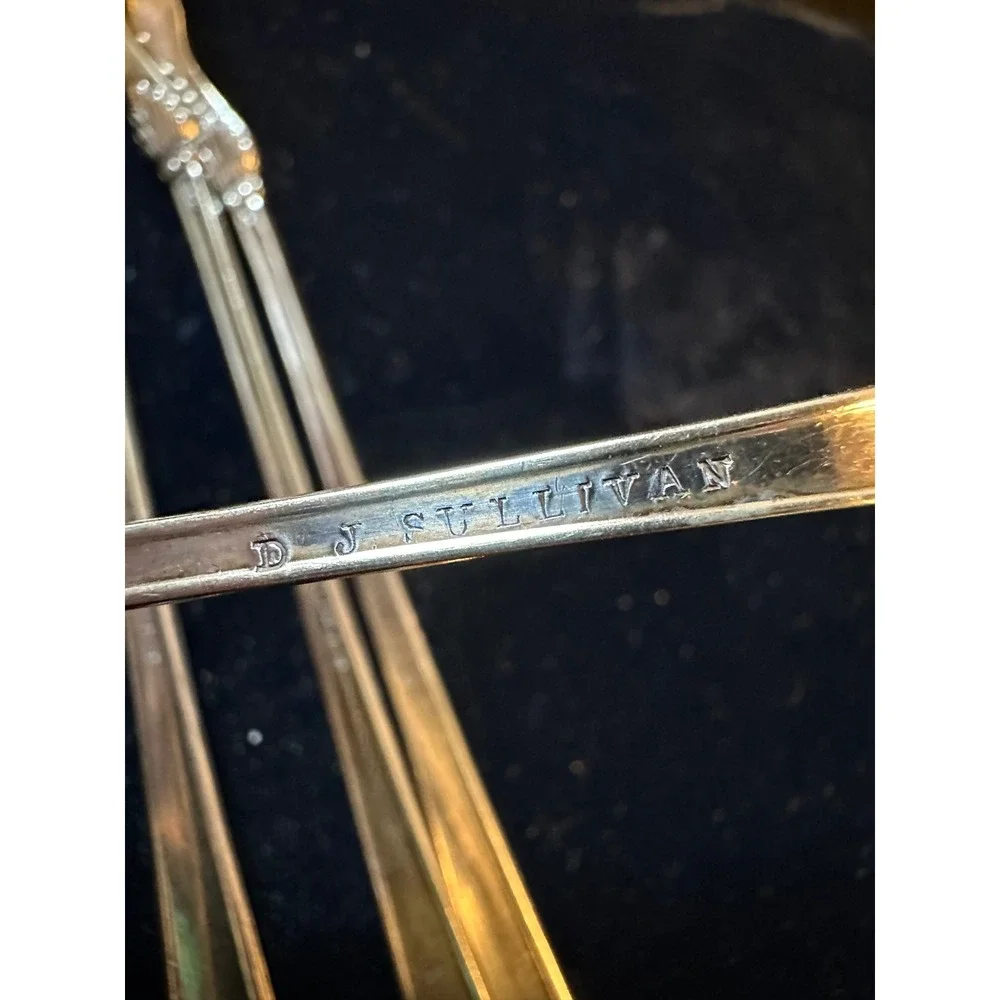 6 Antique Towle S.P. Seafood Cocktail Forks Norwood‎